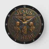 Horloge Ronde Jesus Is Here Religious (Recto)