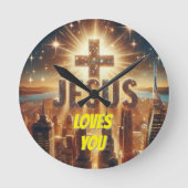 Horloge Ronde Jésus vous aime (Recto)