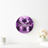 Horloge Ronde Jeu Amethyst violet brillant Février pierre natale (Maison)