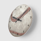 Horloge Ronde Jeu de baseball américain sports passés (Angle)
