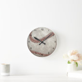 Horloge Ronde Jeu de baseball américain sports passés (Maison)