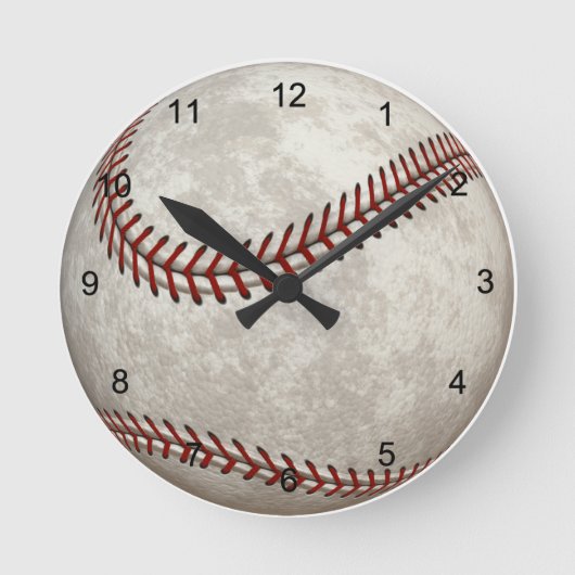 Horloge Ronde Jeu de baseball américain sports passés (Recto)