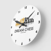 Horloge Ronde Jeu d'échecs réfléchi (pièces d'échecs) (Angle)