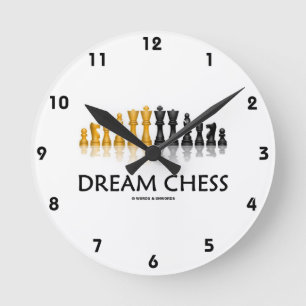 Horloge Ronde Jeu d'échecs réfléchi (pièces d'échecs)