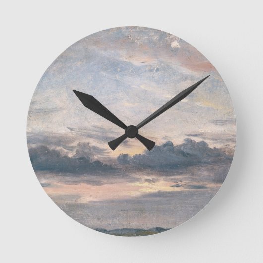 Horloge Ronde John Constable | une étude de nuage, coucher du (Recto)