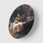 Horloge Ronde John William Waterhouse La Dame De Shalott (Angle)
