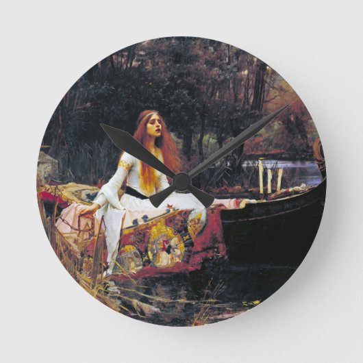 Horloge Ronde John William Waterhouse La Dame De Shalott (Recto)