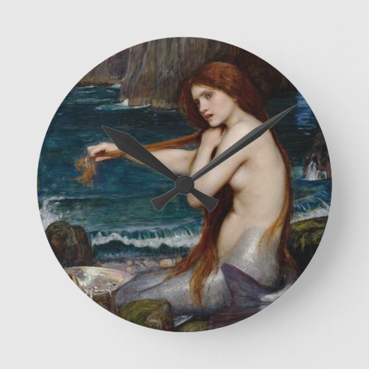 Horloge Ronde John William Waterhouse Mermaid (Recto)