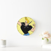 Horloge Ronde Johnny Bravo Flexing (Maison)