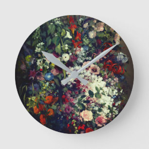 Horloge Ronde Joli bouquet de fleurs dans un vase