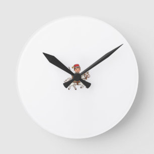 Horloge Ronde Joli cavalier Tbourida marocain Kawaii culturel St