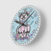 Horloge Ronde Joli Cochon (Angle)