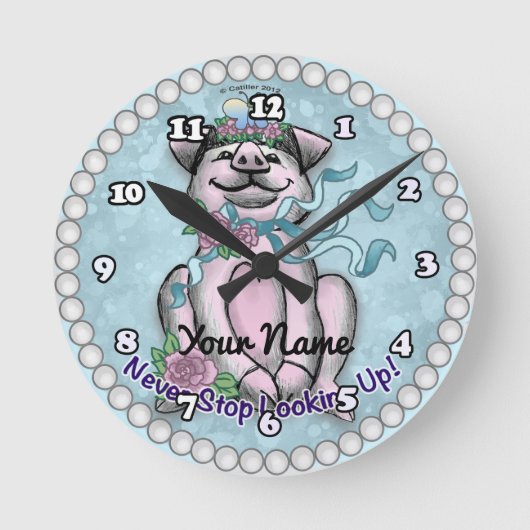 Horloge Ronde Joli Cochon (Recto)