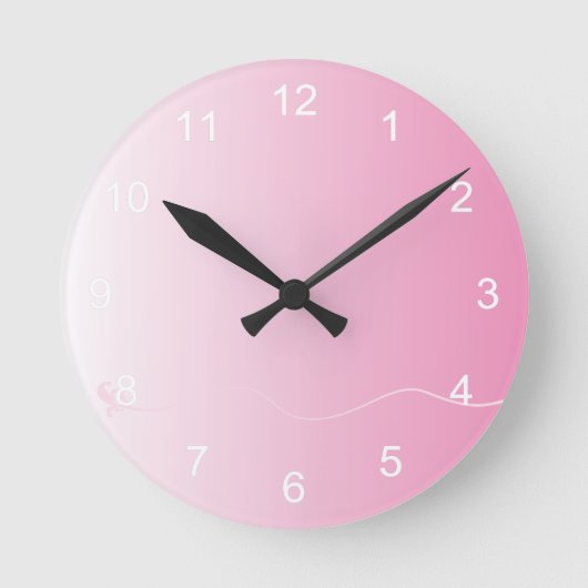 Horloge Ronde Joli dégradé rose (Recto)