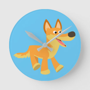 Horloge Ronde Joli Dingo Caricature