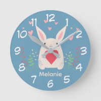 Joli Lapin Blanc Avec Coeur Personnalisé