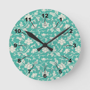Horloge Ronde Joli motif floral