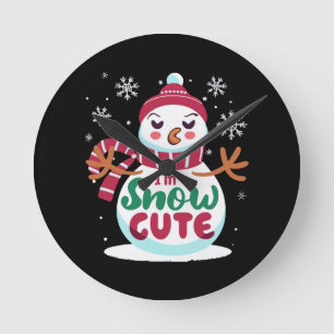 Horloge Ronde Joli Noël ! Embrassez le charme hivernal de Noël
