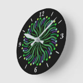 Horloge Ronde Joli Plante De L'Océan Avec Forme Courbée Flissant (Angle)