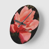 Horloge Ronde Joli rose rose Peach floral (Angle)