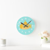 Horloge Ronde Joli sous-marin jaune, pour la chambre d'enfants (Maison)