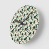 Horloge Ronde Joli zèbre sans soudure. (Angle)