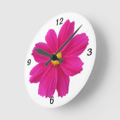 Horloge Ronde jolie fleur cosmos (Angle)