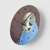 Horloge Ronde Jolie prise bleue (Angle)
