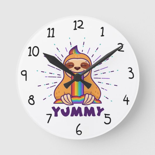 Horloge Ronde Jolie Sloth (Recto)