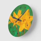 Horloge Ronde Jonquilles (Angle)