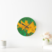 Horloge Ronde Jonquilles (Maison)