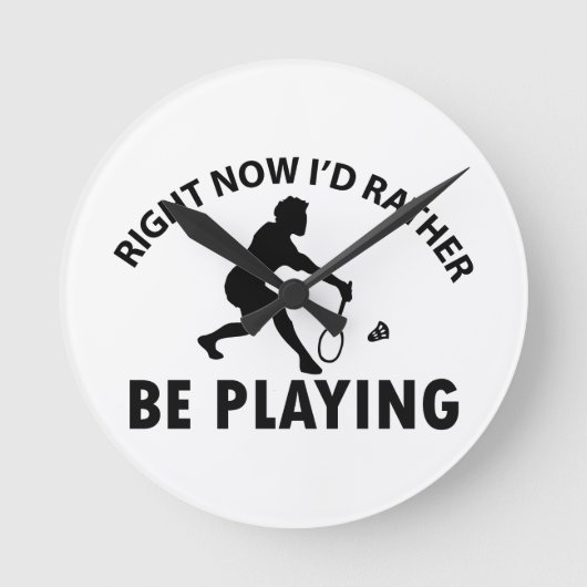 Horloge Ronde jouer au badminton (Recto)