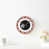 Horloge Ronde Joueuse de billard de Parties scintillant rose per (Maison)