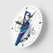 Horloge Ronde Jour de Bluejay (Angle)