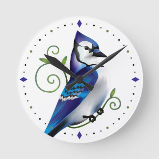 Horloge Ronde Jour de Bluejay