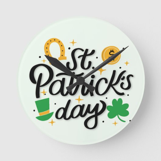 Horloge Ronde Jour de la Saint Patrick (Recto)
