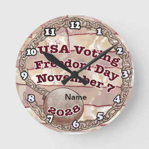 Horloge Ronde Jour de l'élection