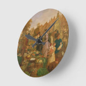 Horloge Ronde Jour du marché (Angle)