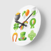 Horloge Ronde jour saint-patricks (Angle)