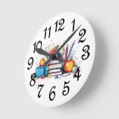 Horloge Ronde Journées scolaires (Angle)