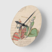 Horloge Ronde Jousting Knights (Angle)