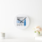 Horloge Ronde Joyeuse Fête des Pères (Maison)