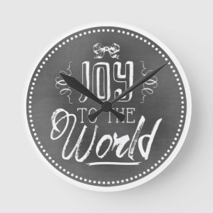 Horloge Ronde Joyeuse Fête Joyeux Noël au Monde