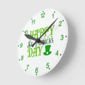 Horloge Ronde Joyeuse Saint-Patrick (Angle)