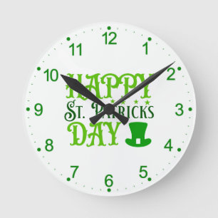 Horloge Ronde Joyeuse Saint-Patrick
