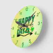 Horloge Ronde Joyeuse Saint-Patrick (Angle)