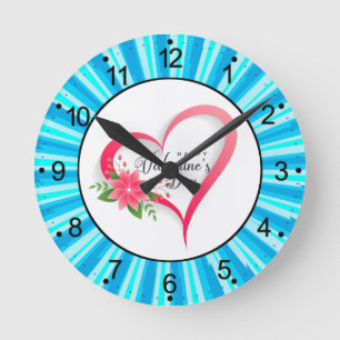 Horloge Ronde Joyeuse Saint-Valentin-53816