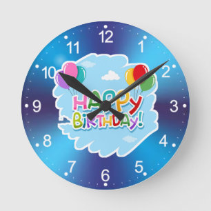 Horloge Ronde Joyeux Anniversaire!-23769