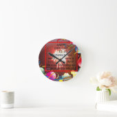 Horloge Ronde Joyeux anniversaire à nous Art Imprimer (Maison)
