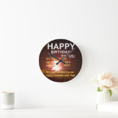 Horloge Ronde Joyeux anniversaire pour vous (Maison)